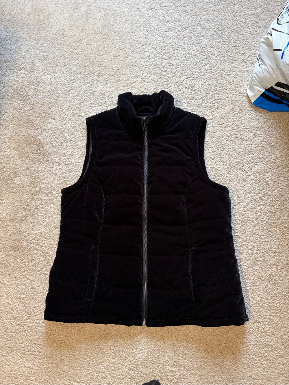 Christopher & Banks Velvet Vest in Black